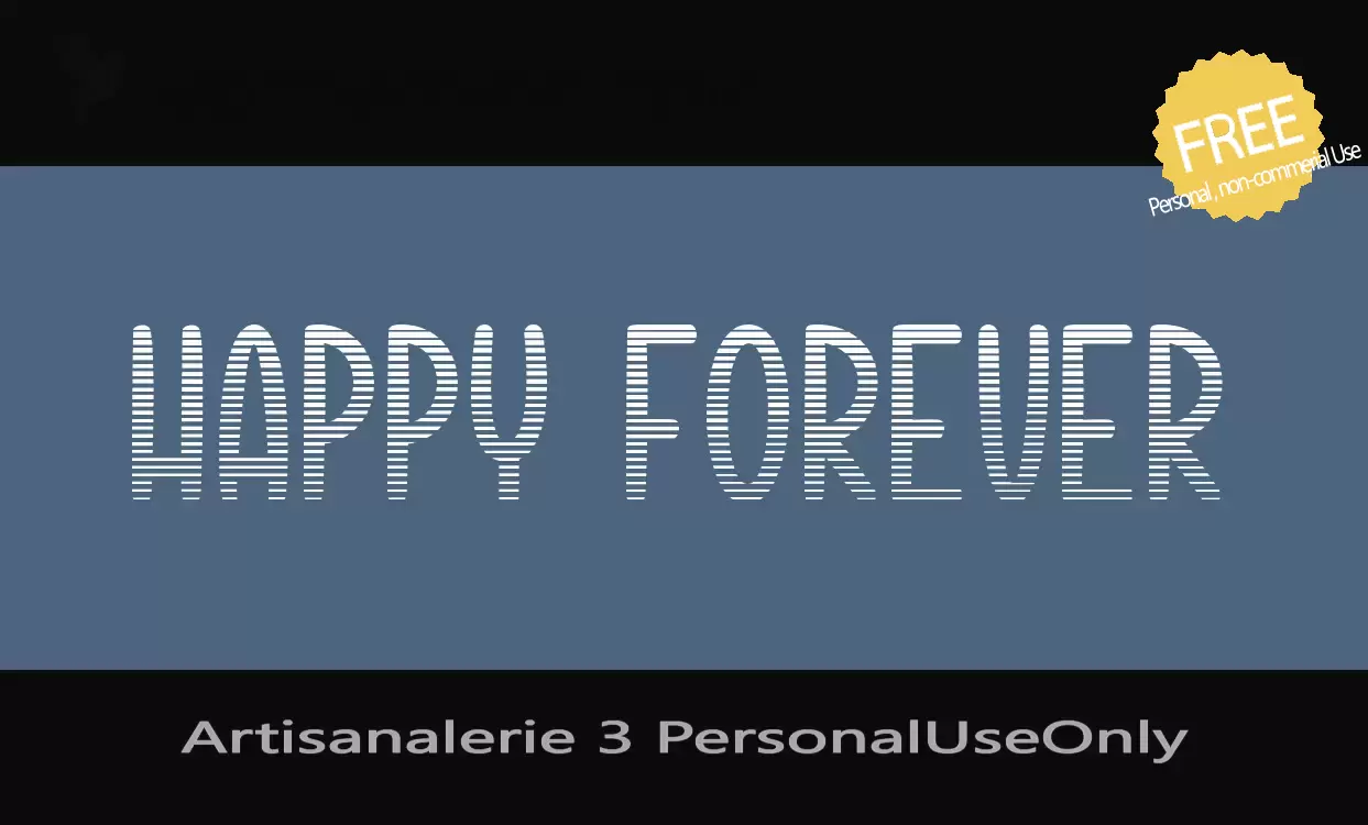 Font Sample of Artisanalerie-3-PersonalUseOnly