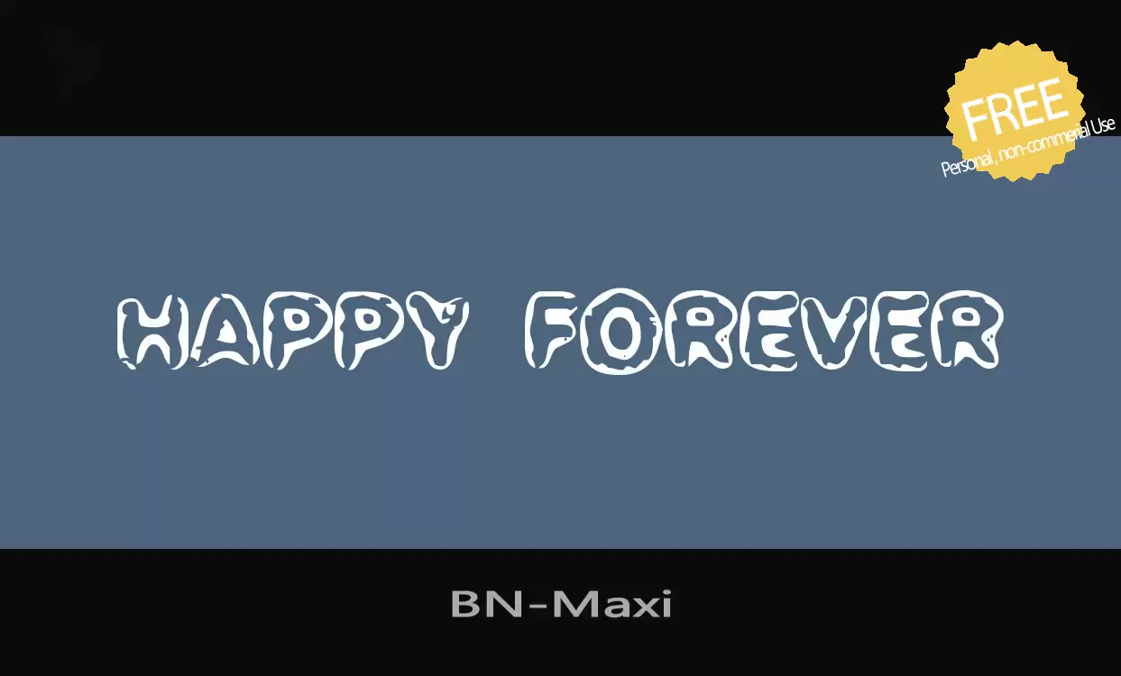 「BN-Maxi」字体效果图