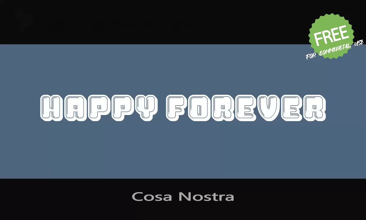 「Cosa-Nostra」字体效果图