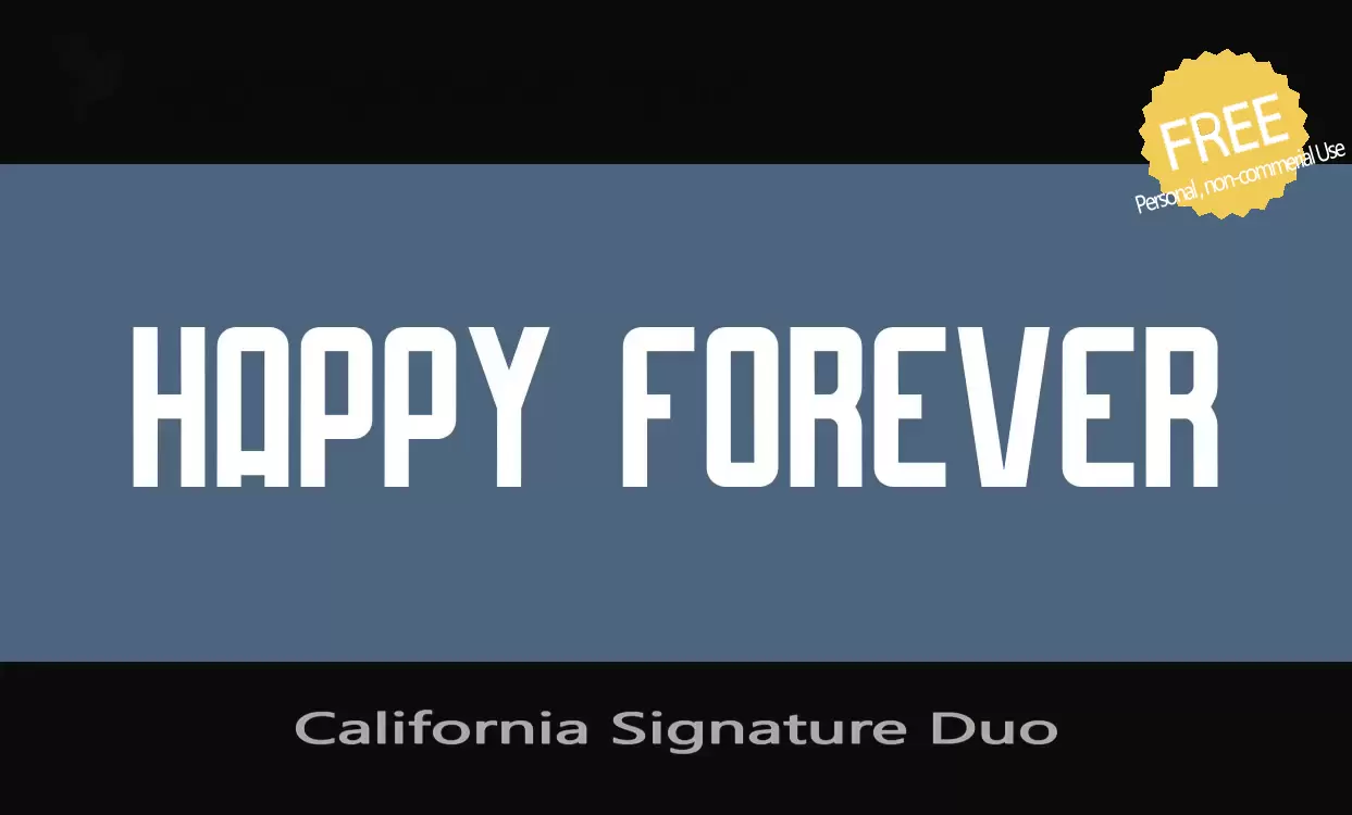 Font Sample of California-Signature-Duo