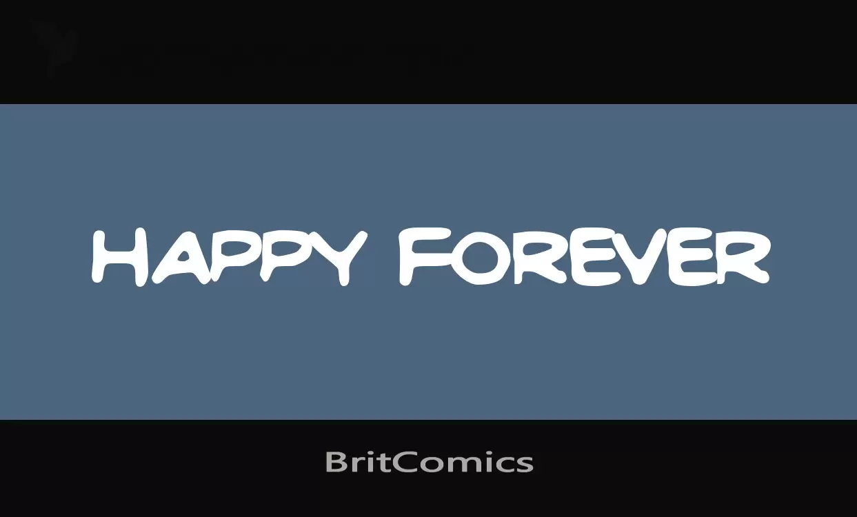 「BritComics」字体效果图