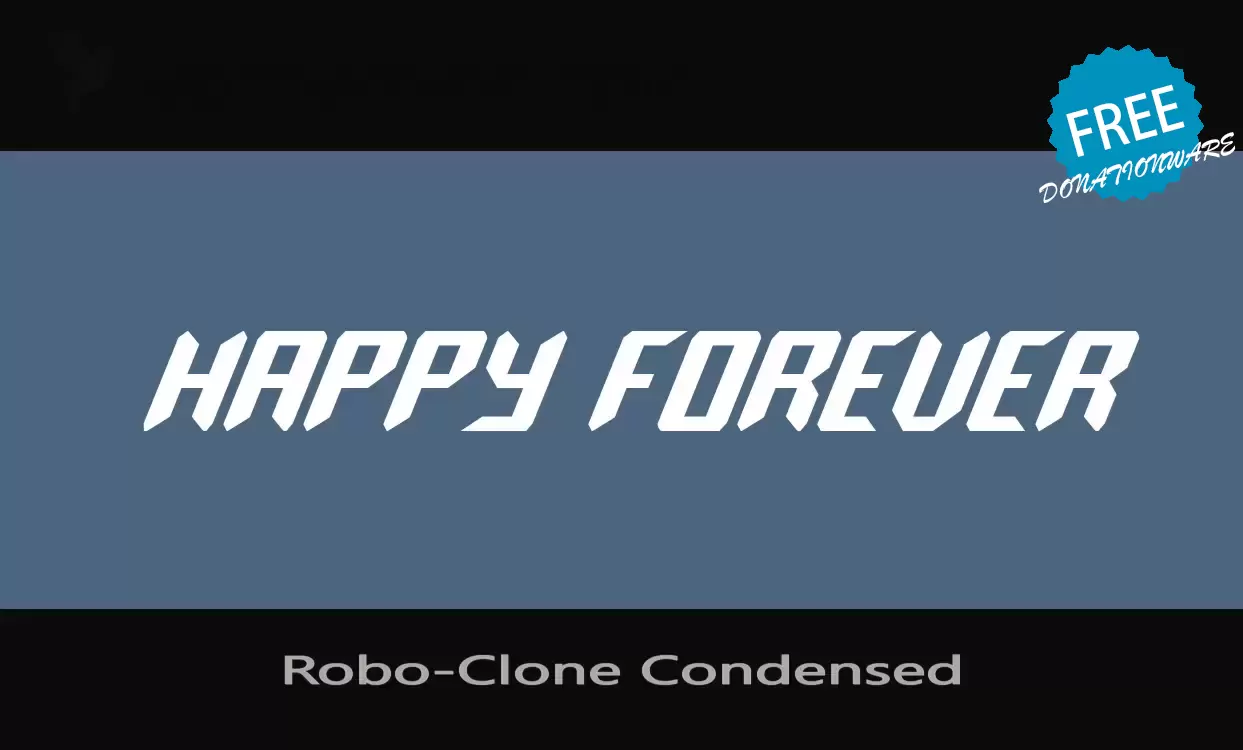 「Robo-Clone-Condensed」字体效果图
