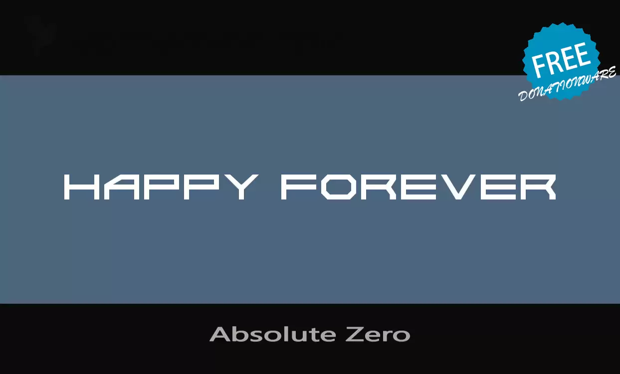 「Absolute-Zero」字体效果图