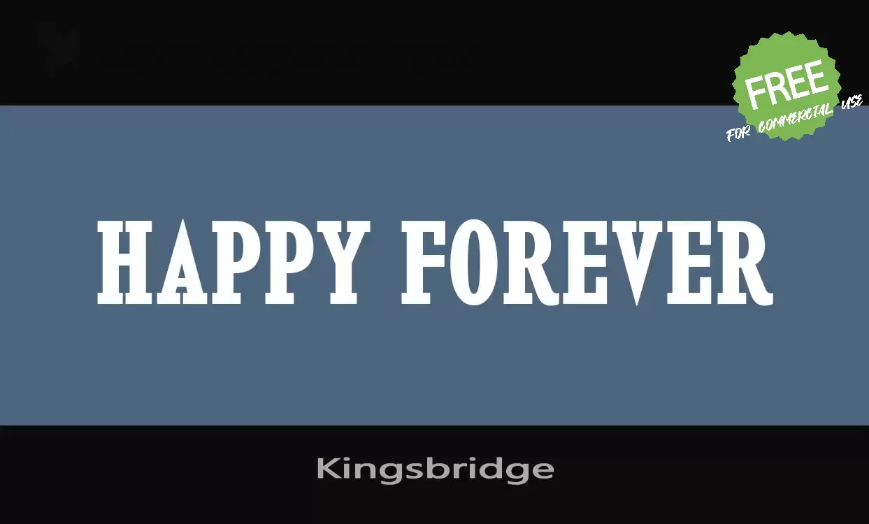 「Kingsbridge」字体效果图