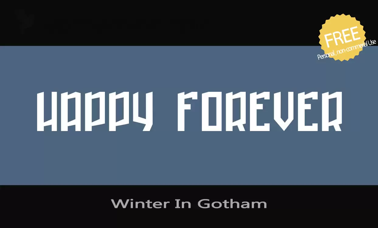 「Winter-In-Gotham」字体效果图
