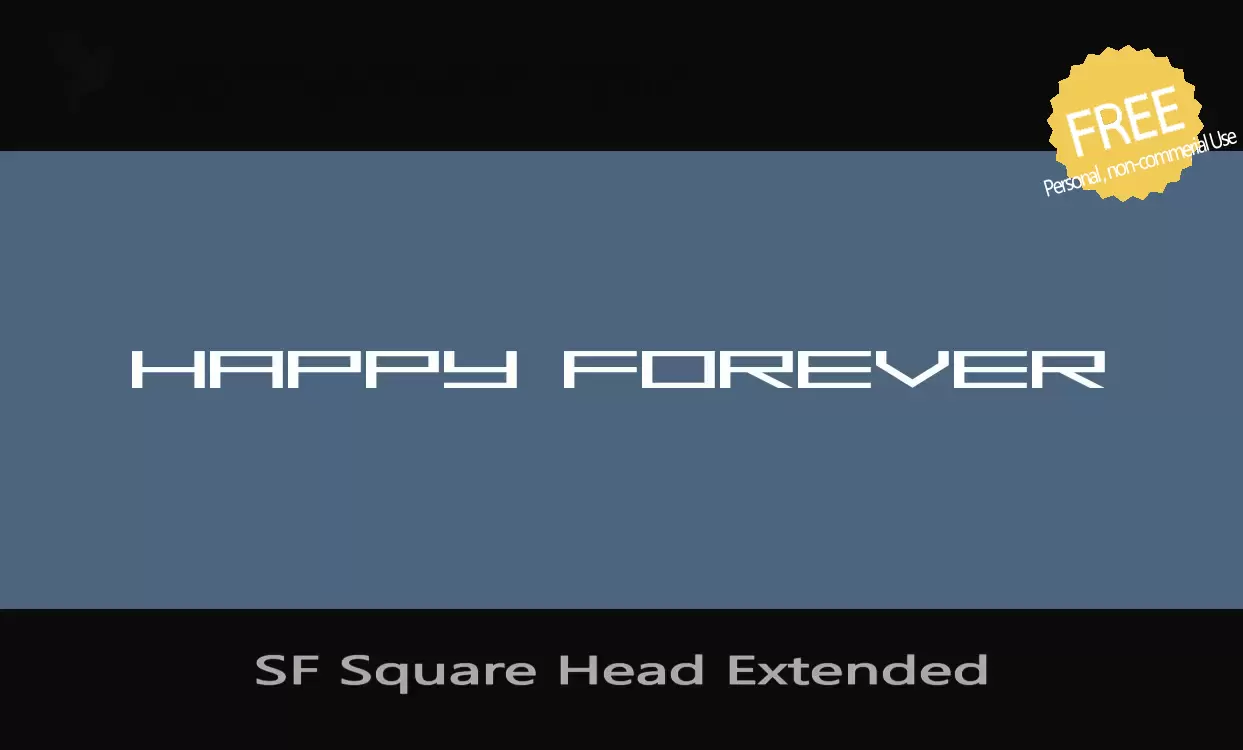 「SF-Square-Head-Extended」字体效果图