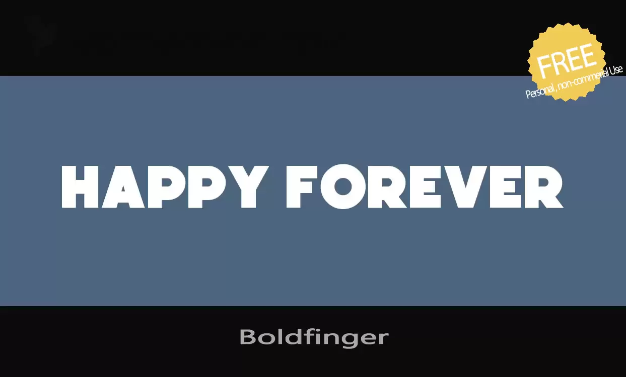 「Boldfinger」字体效果图