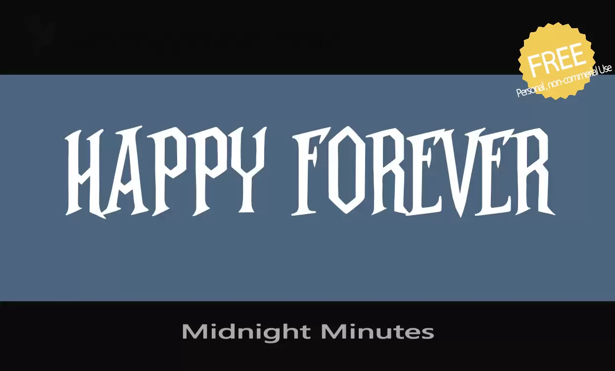「Midnight-Minutes」字体效果图