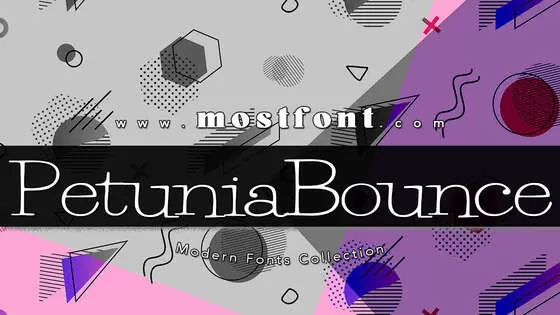 「PetuniaBounce」字体排版样式