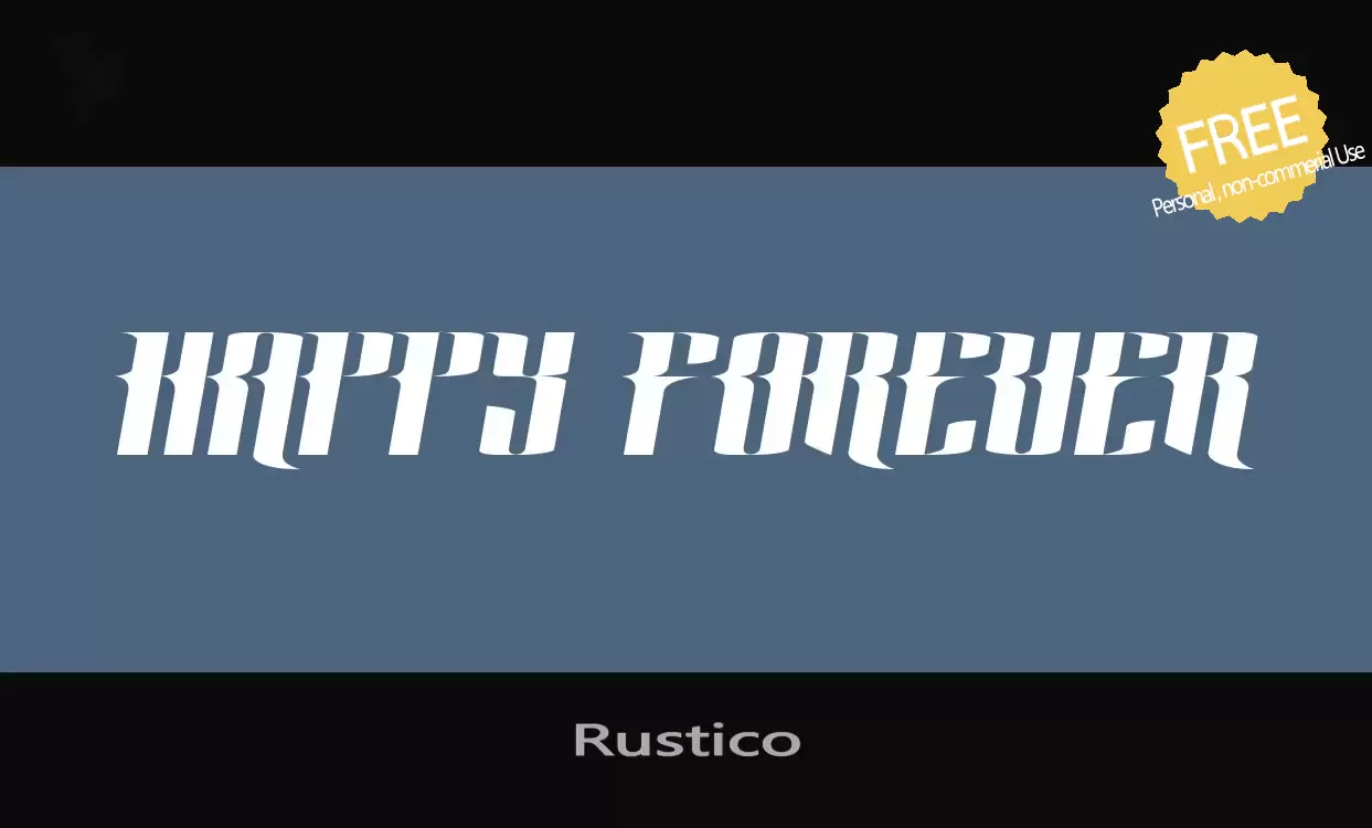 「Rustico」字体效果图