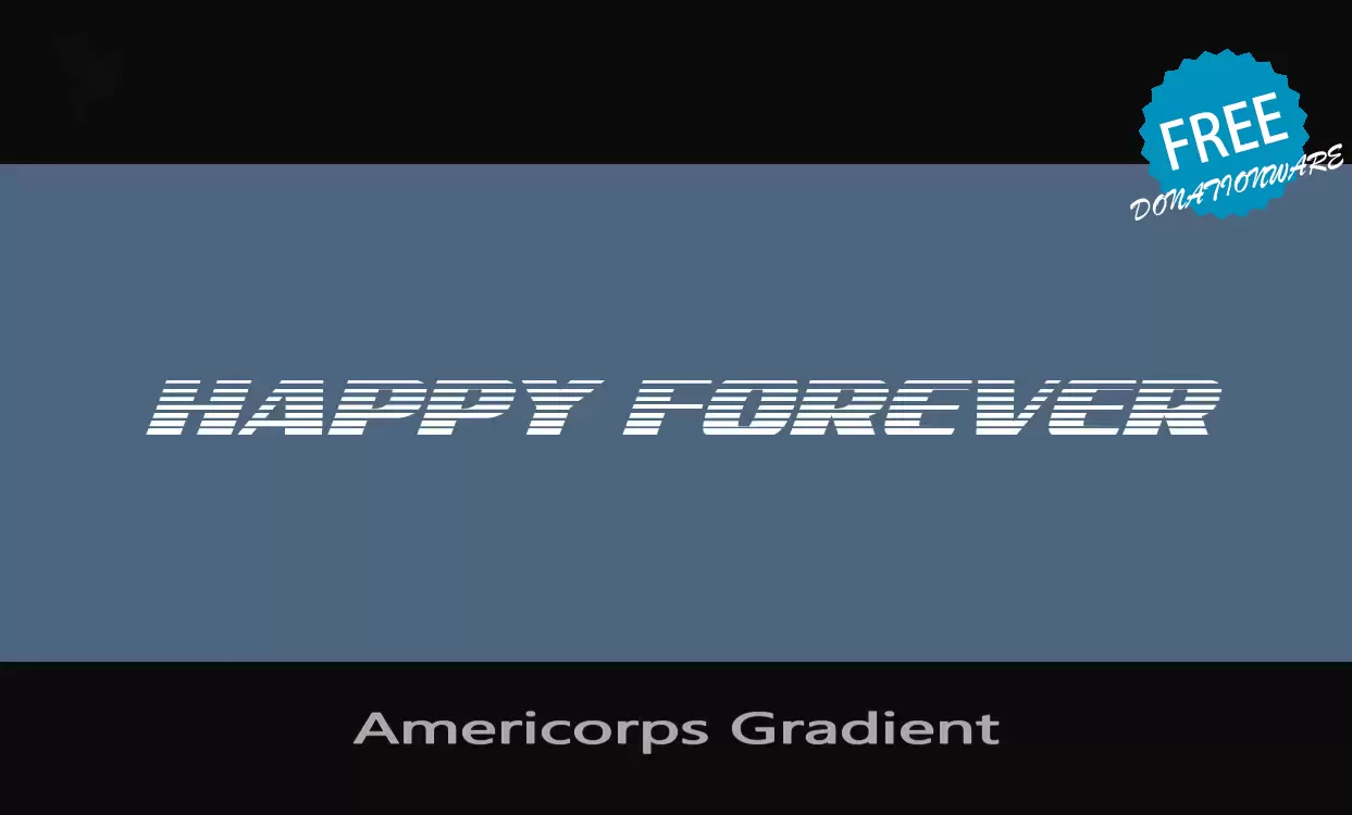 Font Sample of Americorps-Gradient