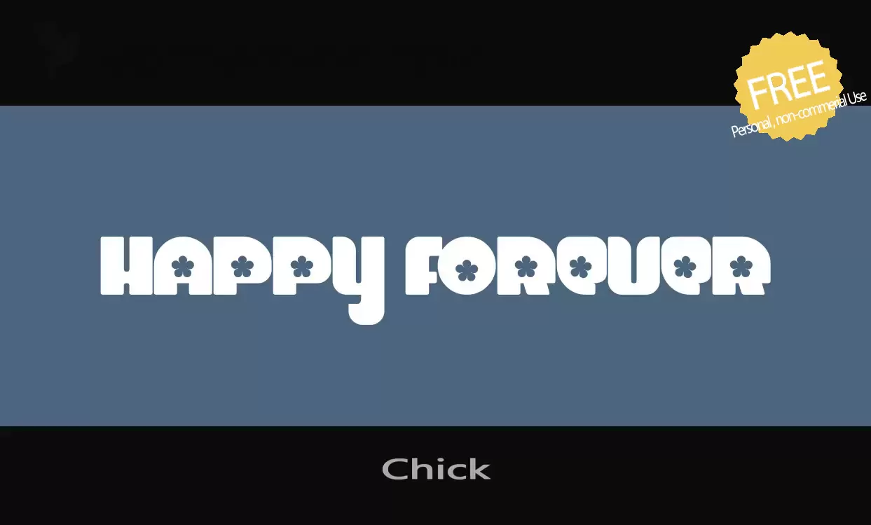 Font Sample of Chick