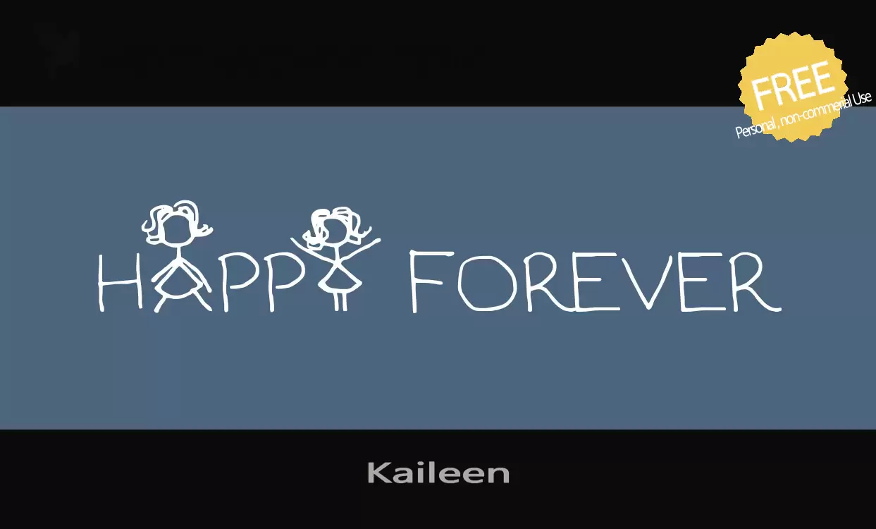 「Kaileen」字体效果图