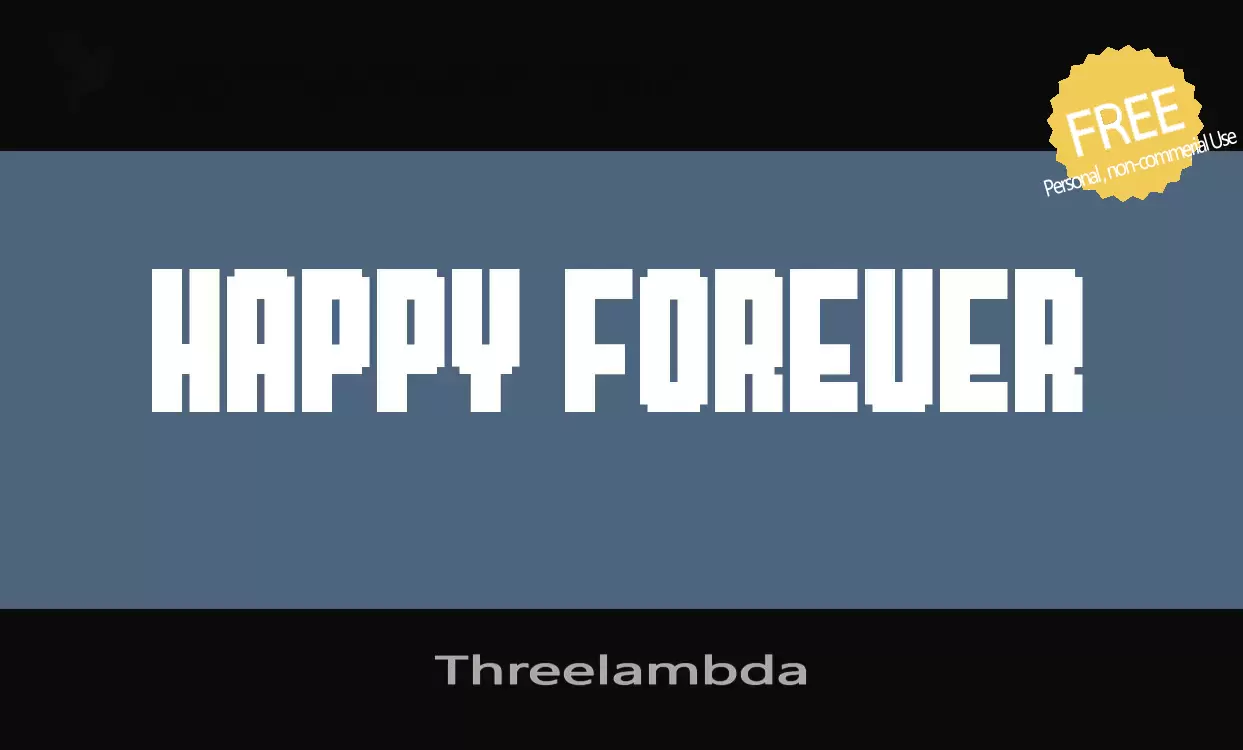 「Threelambda」字体效果图