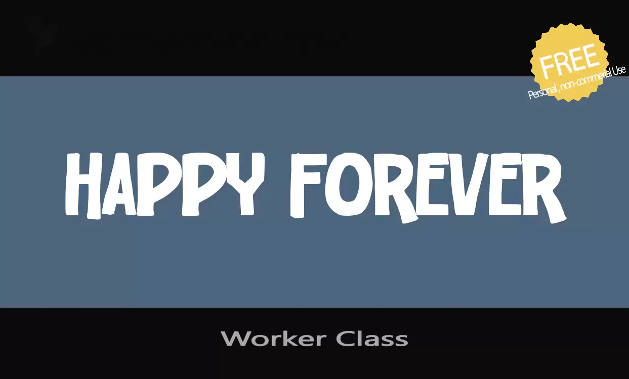 「Worker-Class」字体效果图