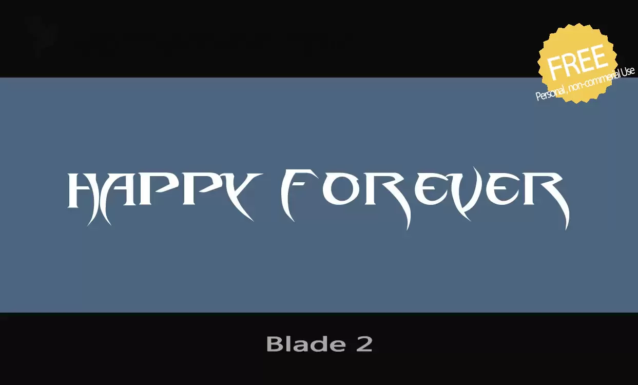 「Blade-2」字体效果图
