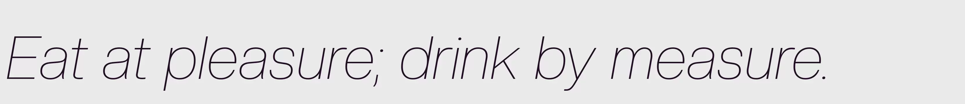 「ThinItalic」字体效果图