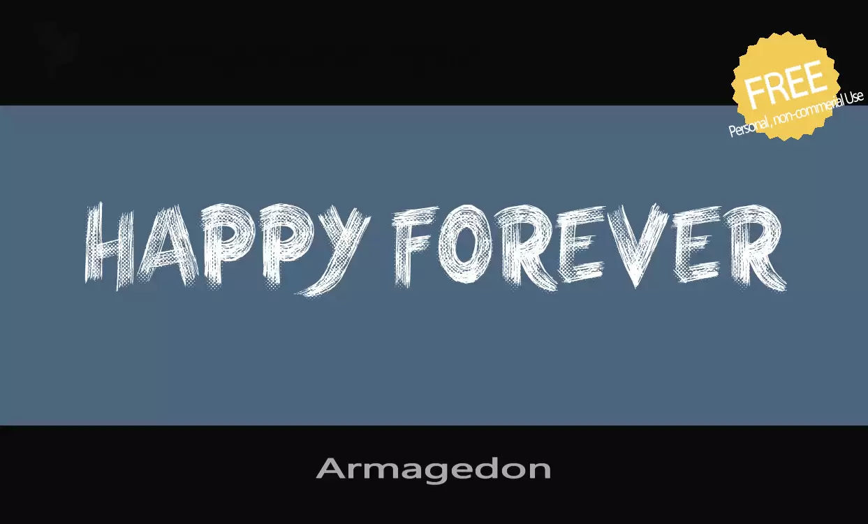 Font Sample of Armagedon