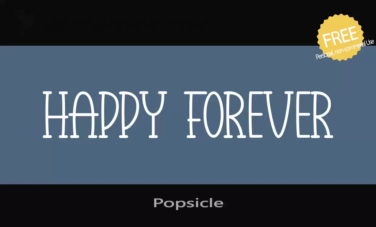 「Popsicle」字体效果图