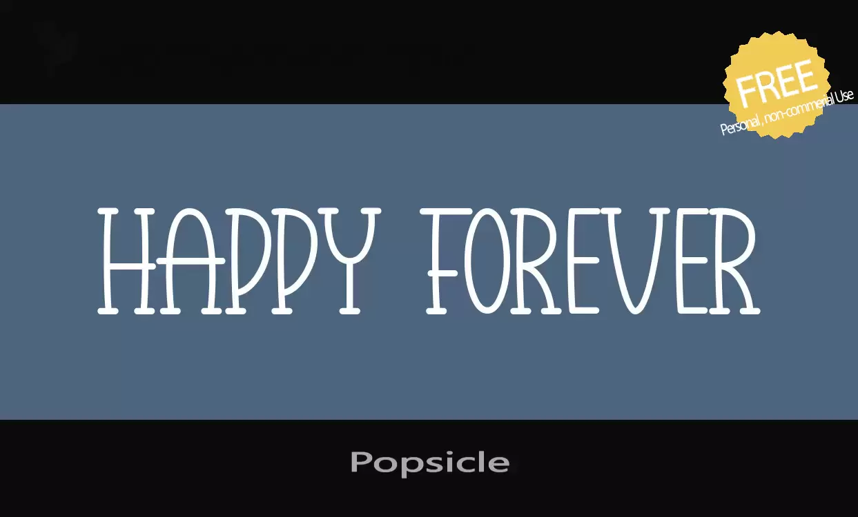 Font Sample of Popsicle