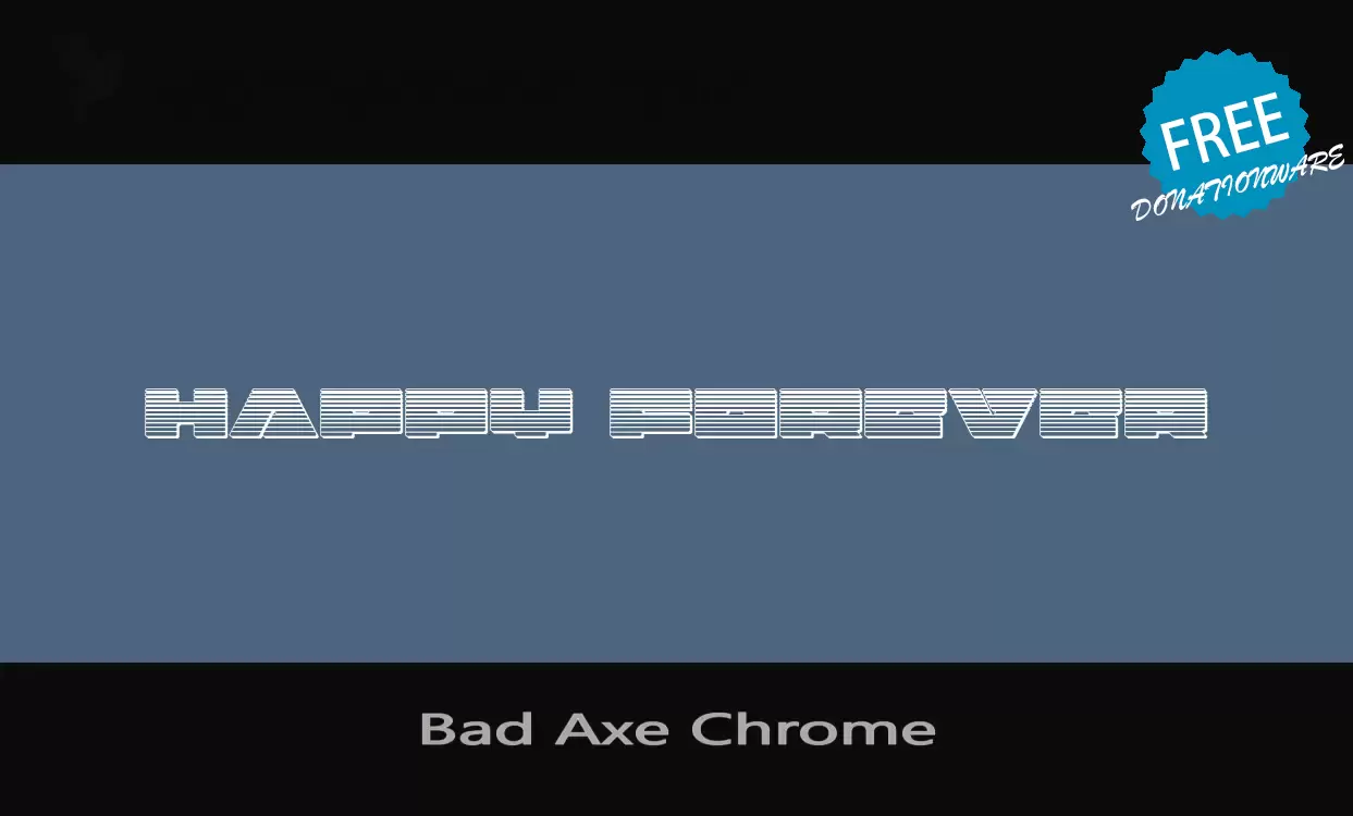 「Bad-Axe-Chrome」字体效果图
