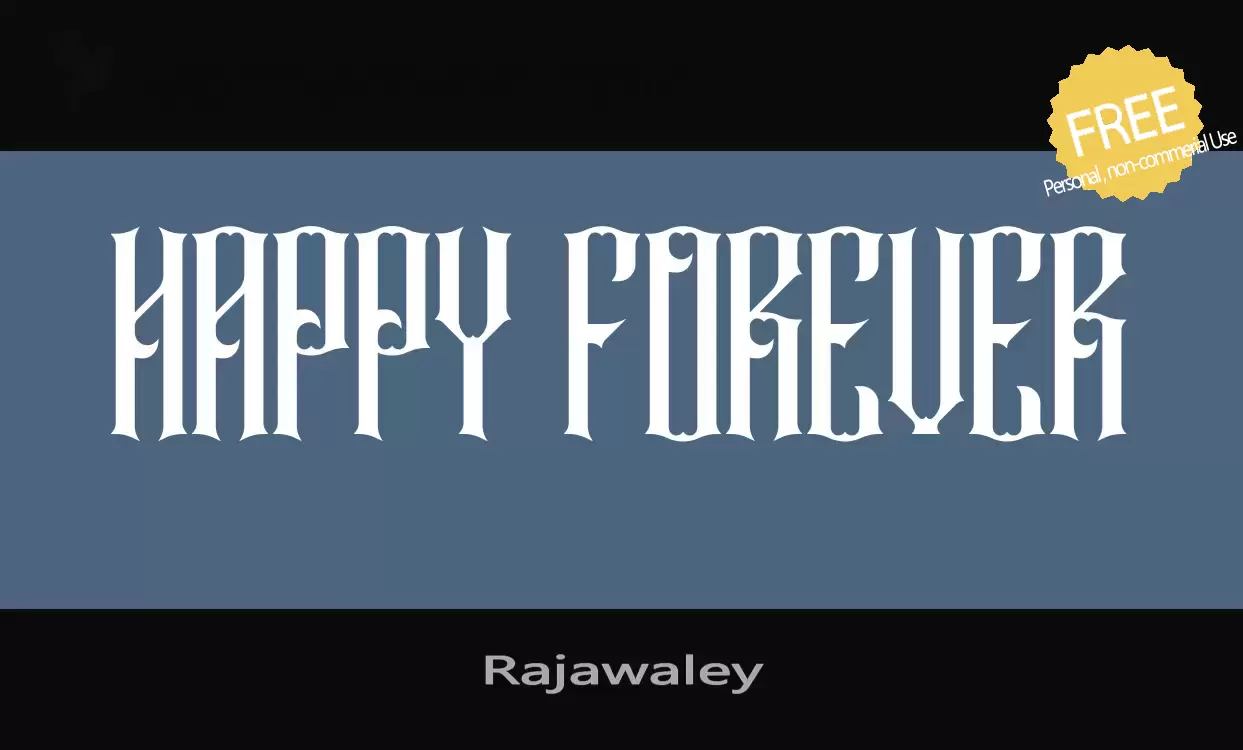 「Rajawaley」字体效果图