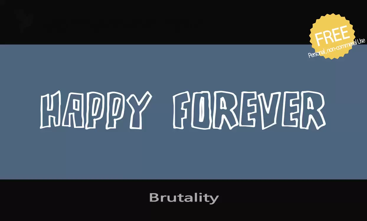 Font Sample of Brutality