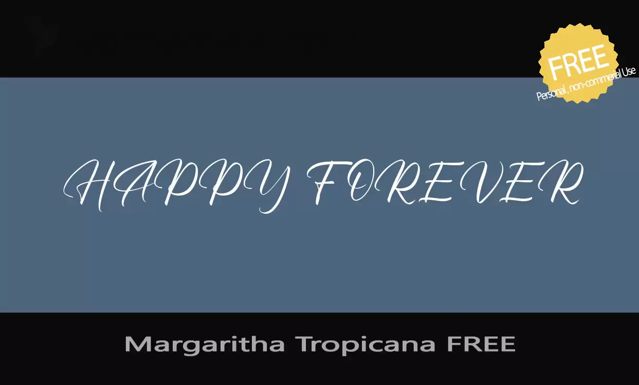 「Margaritha-Tropicana-FREE」字体效果图