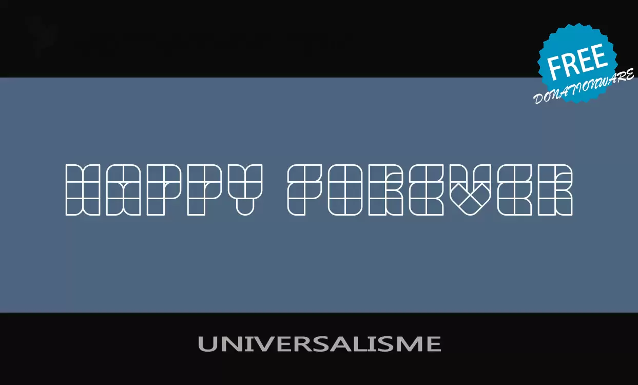 「UNIVERSALISME」字体效果图