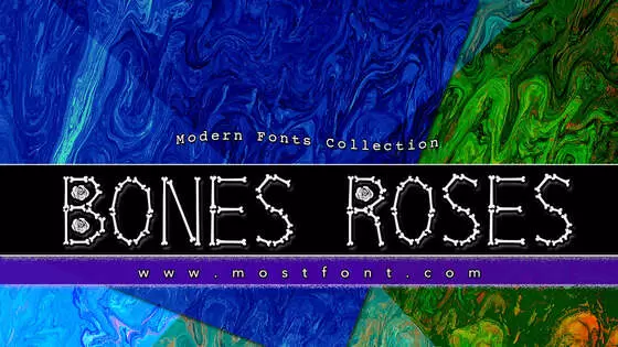 「Bones--Roses」字体排版样式