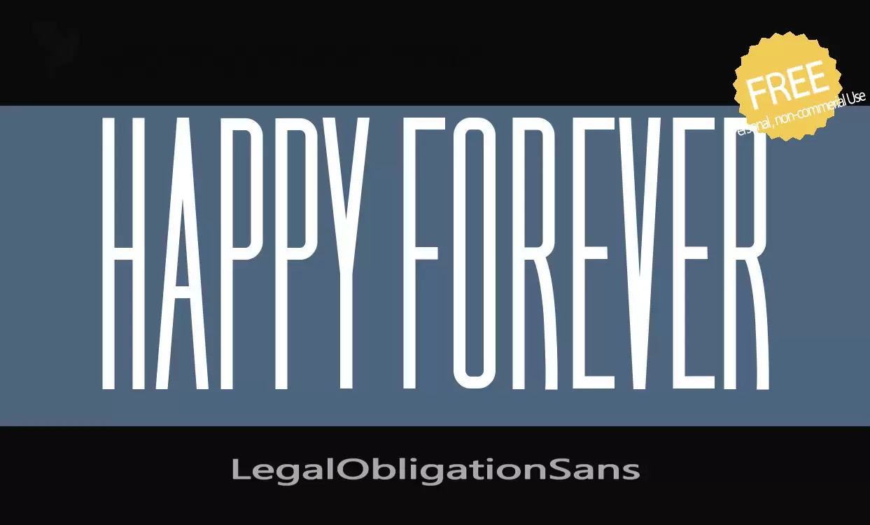 「LegalObligationSans」字体效果图