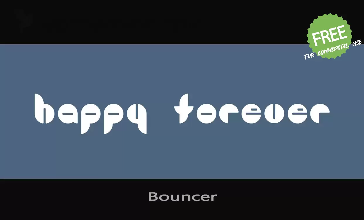 「Bouncer」字体效果图