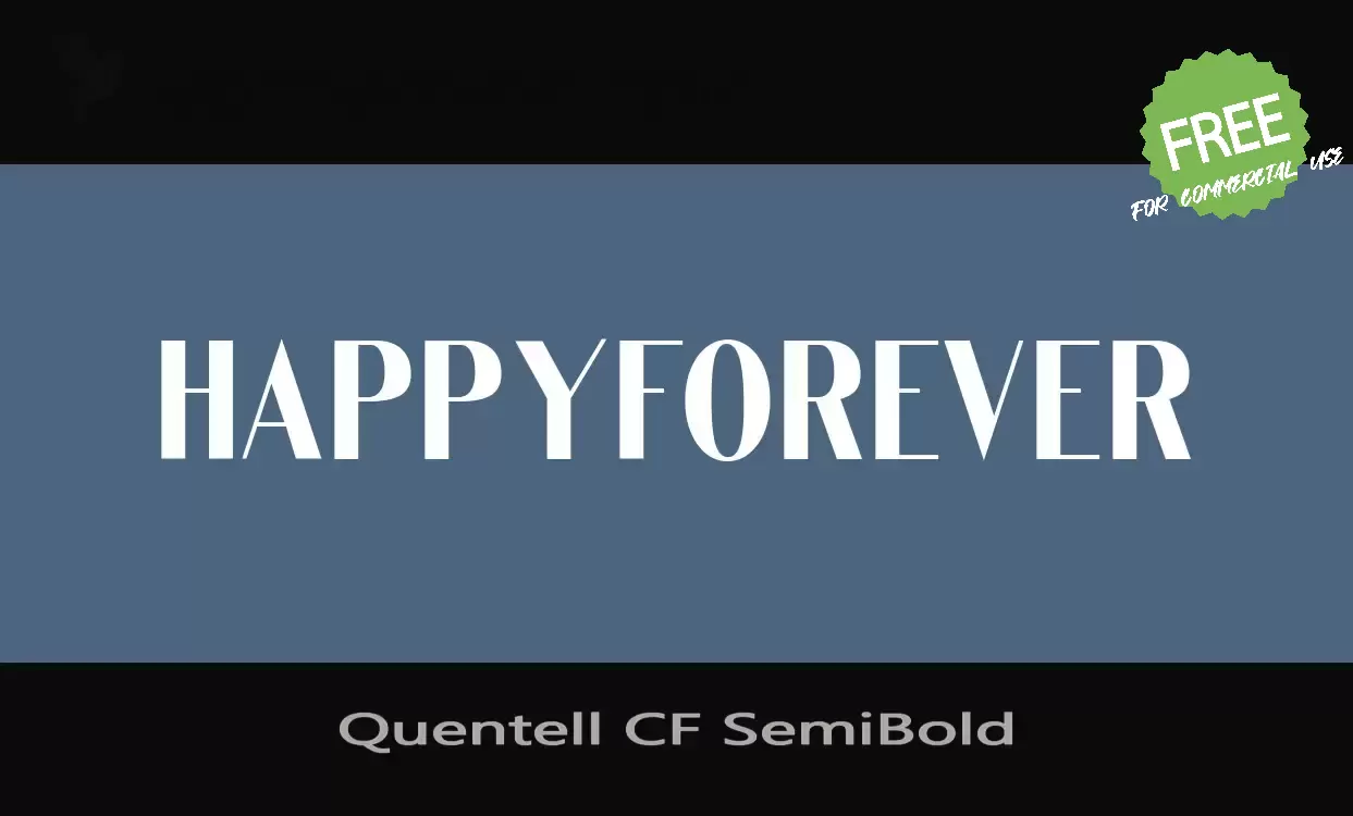 「Quentell-CF-SemiBold」字体效果图