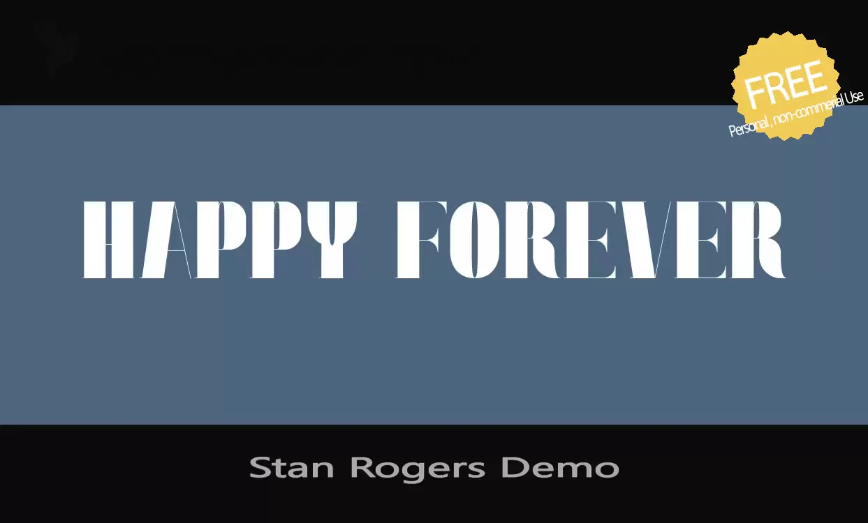Font Sample of Stan-Rogers-Demo