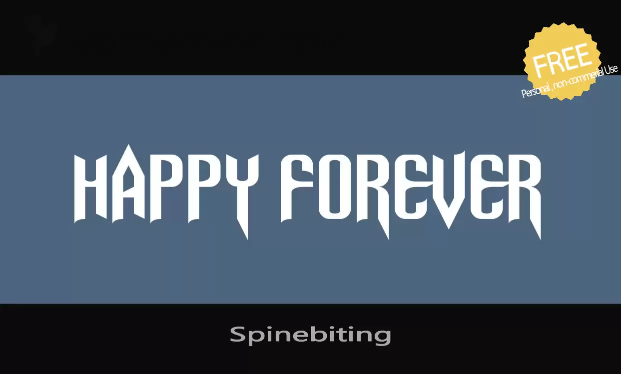 「Spinebiting」字体效果图