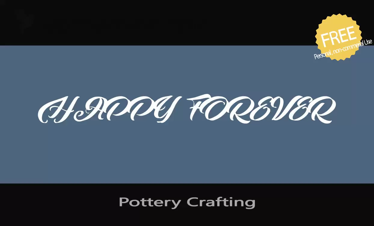 「Pottery-Crafting」字体效果图