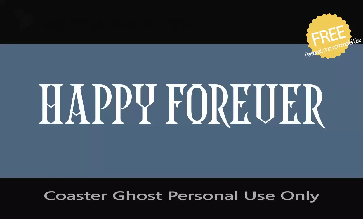 「Coaster-Ghost-Personal-Use-Only」字体效果图