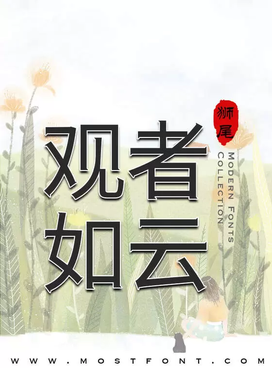 Typographic Design of 狮尾福腿黑体