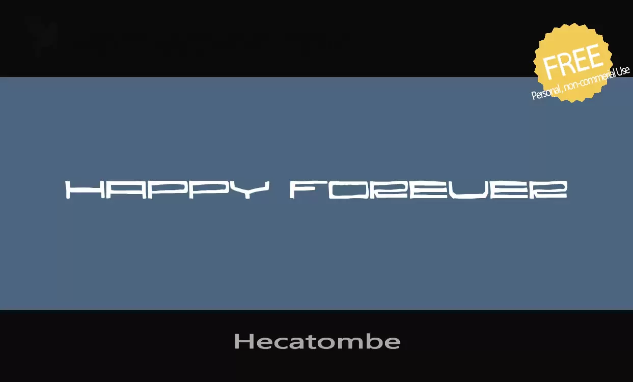 「Hecatombe」字体效果图