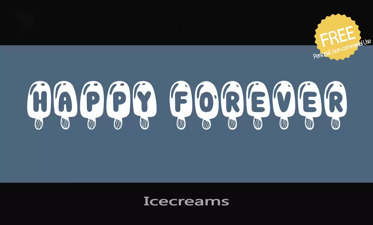「Icecreams」字体效果图
