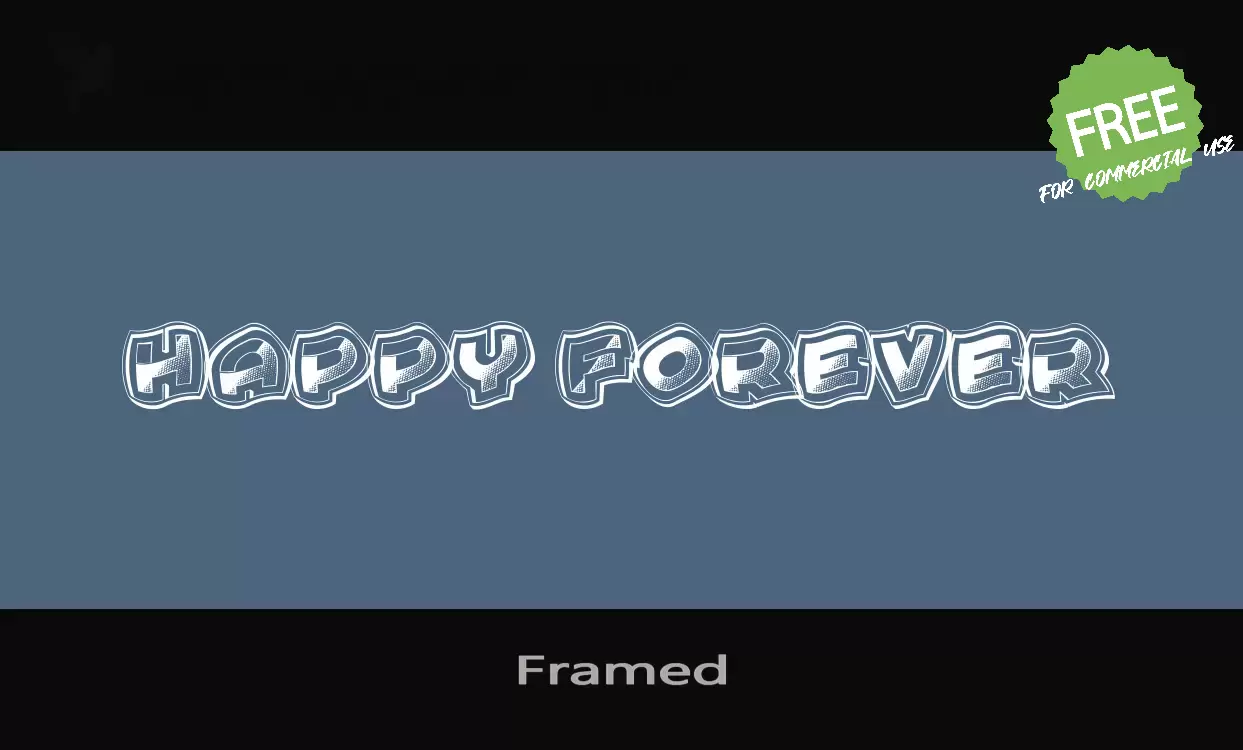 Font Sample of Framed
