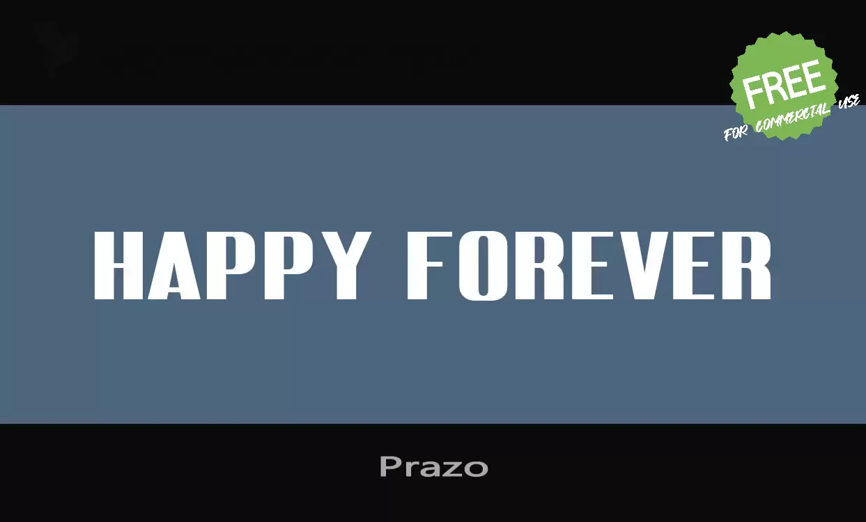 Font Sample of Prazo