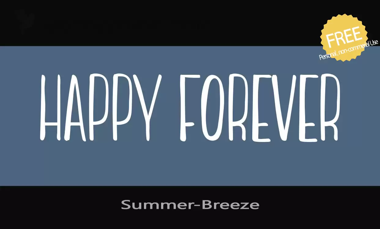 「Summer-Breeze」字体效果图