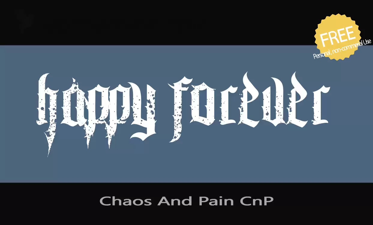 「Chaos-And-Pain-CnP」字体效果图