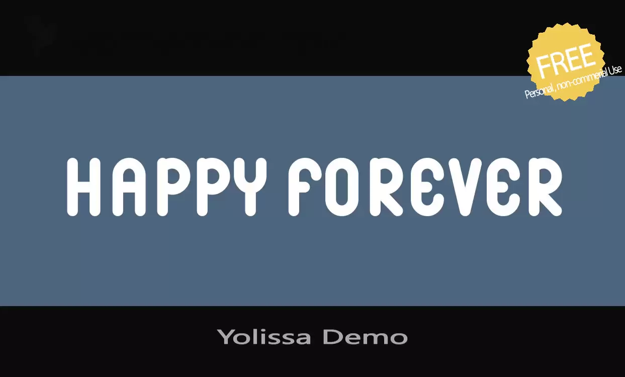 「Yolissa-Demo」字体效果图