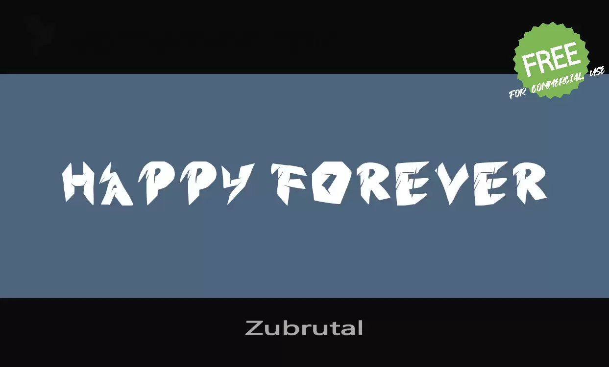 「Zubrutal」字体效果图