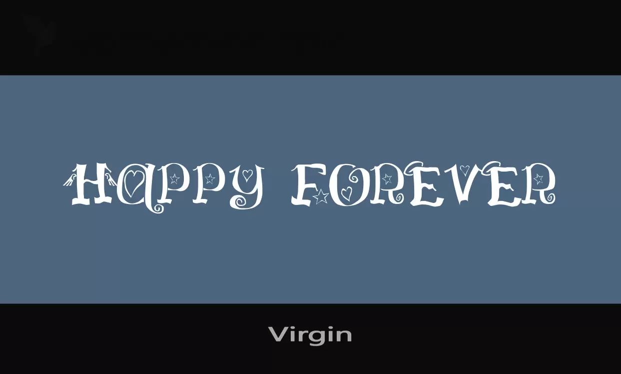 「Virgin」字体效果图