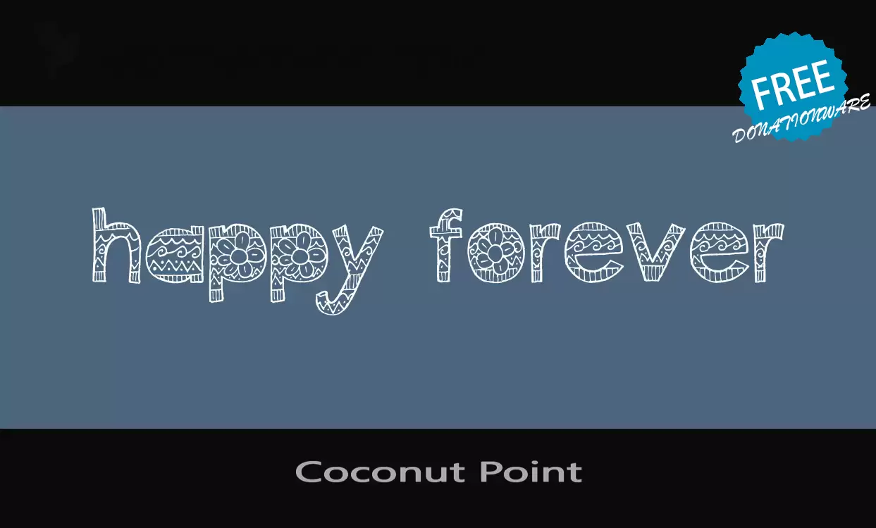 「Coconut-Point」字体效果图