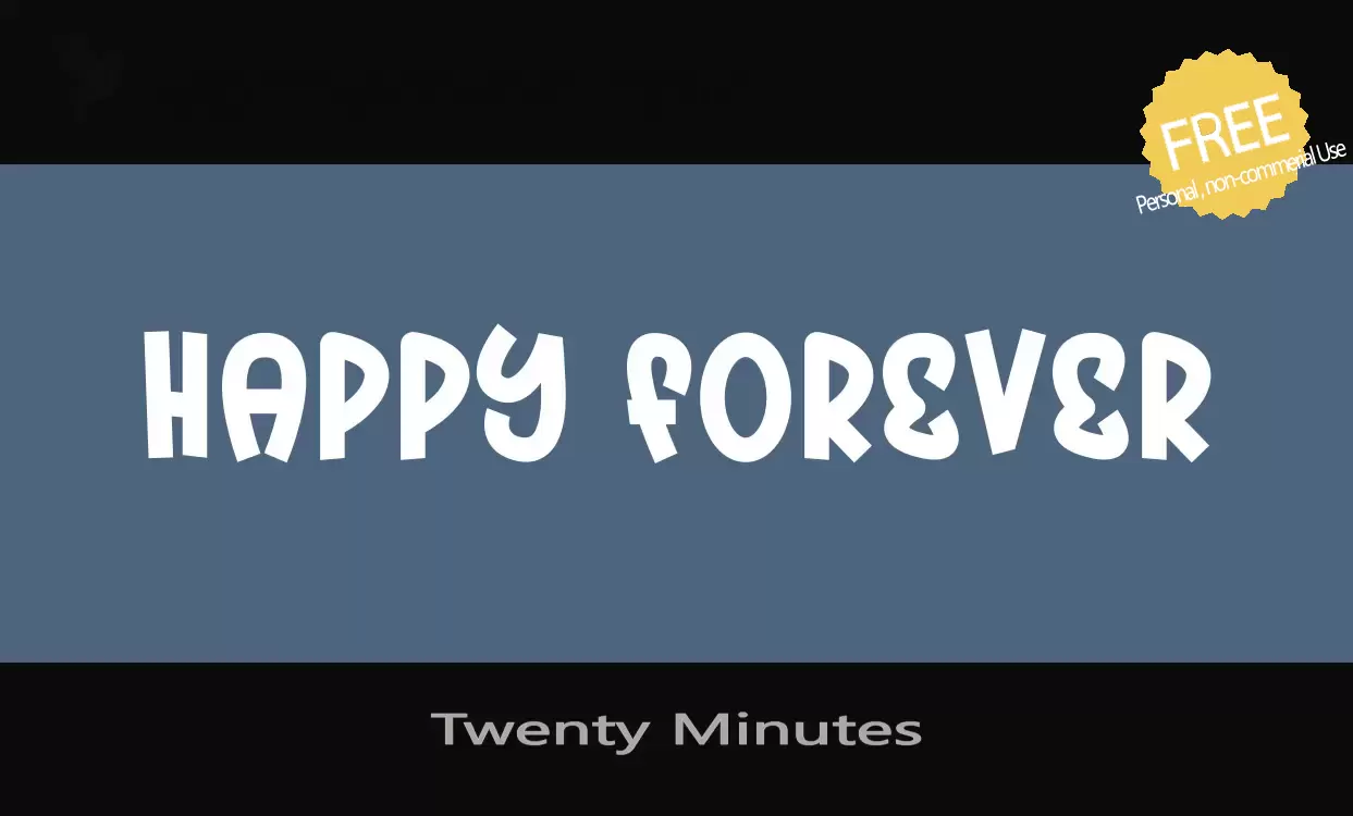 Font Sample of Twenty-Minutes