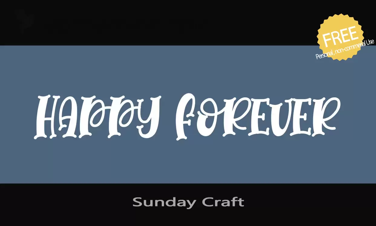 「Sunday-Craft」字体效果图